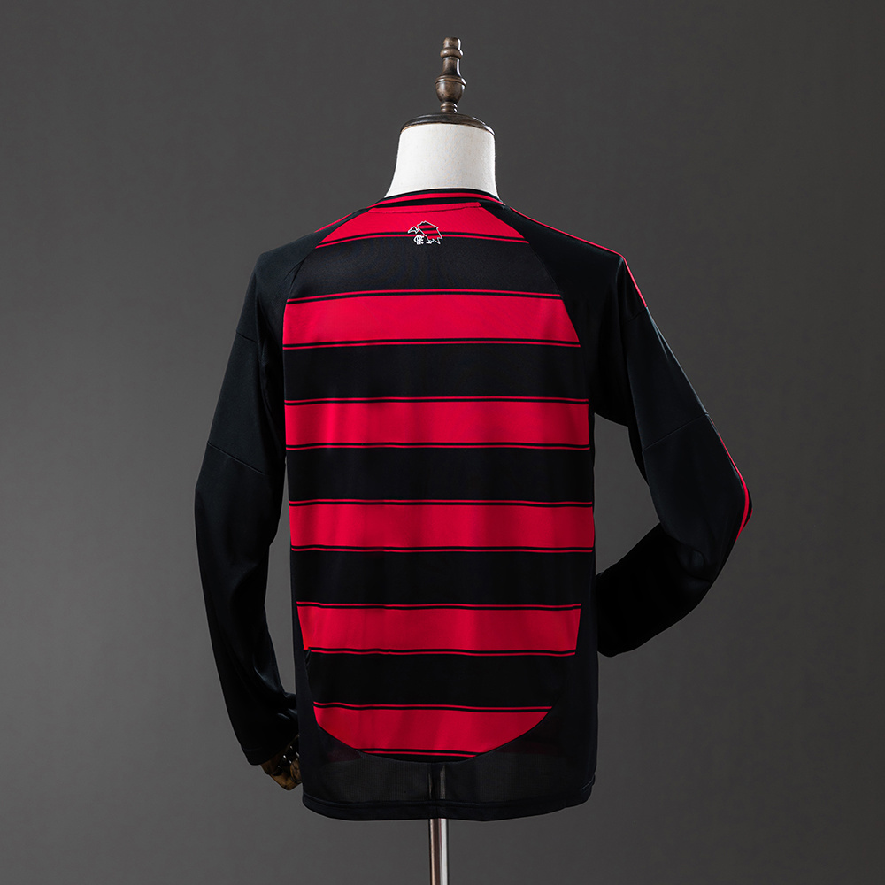 25-26 Long sleeve Flamengo Home S-4XL