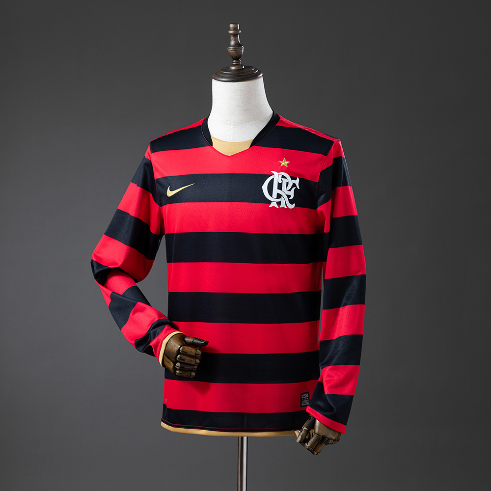 Flamengo 2008-09 Home Long Sleeve Retro Jersey S-XXL
