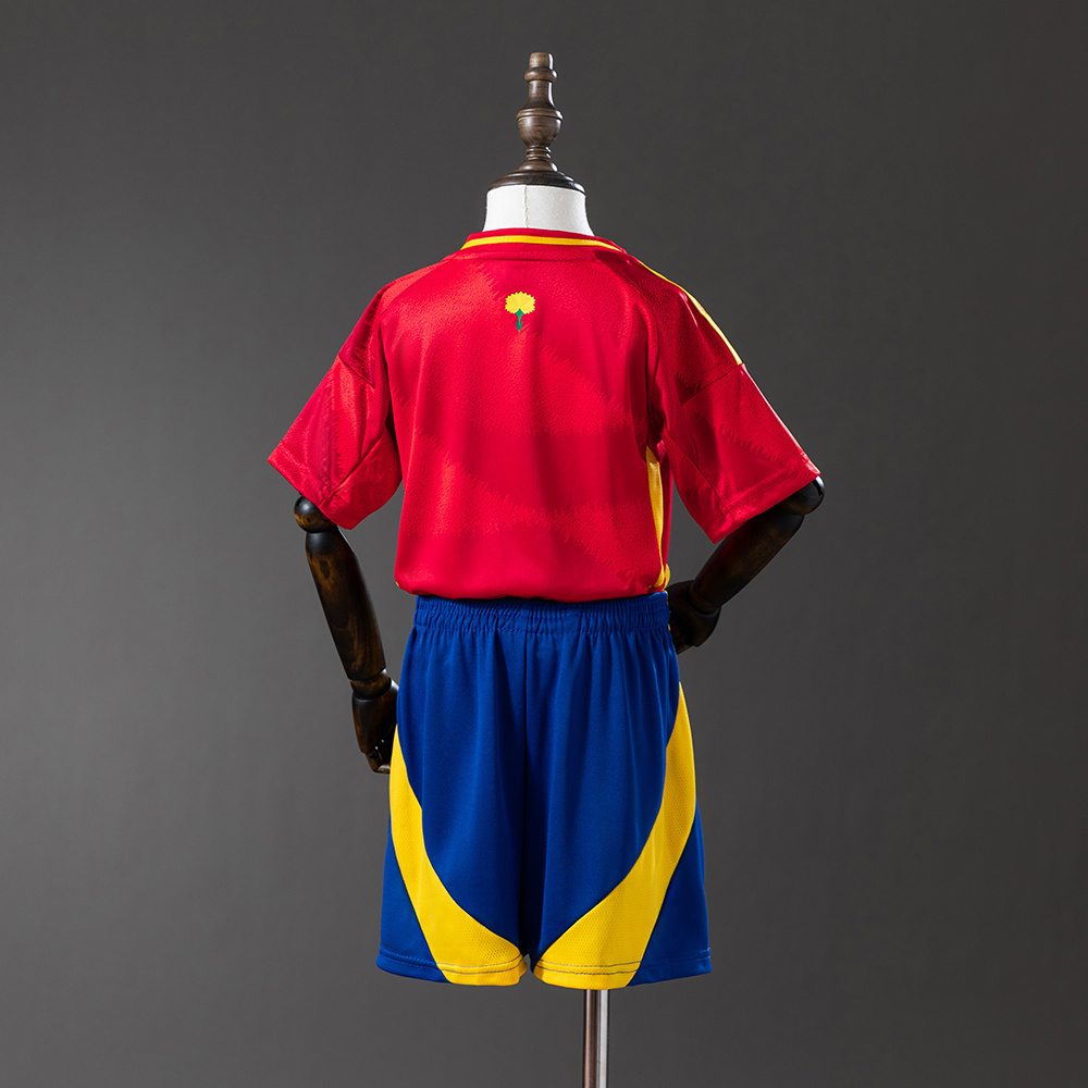 Spain 2024 Home Full kids kit Jersey SIZE 16-28
