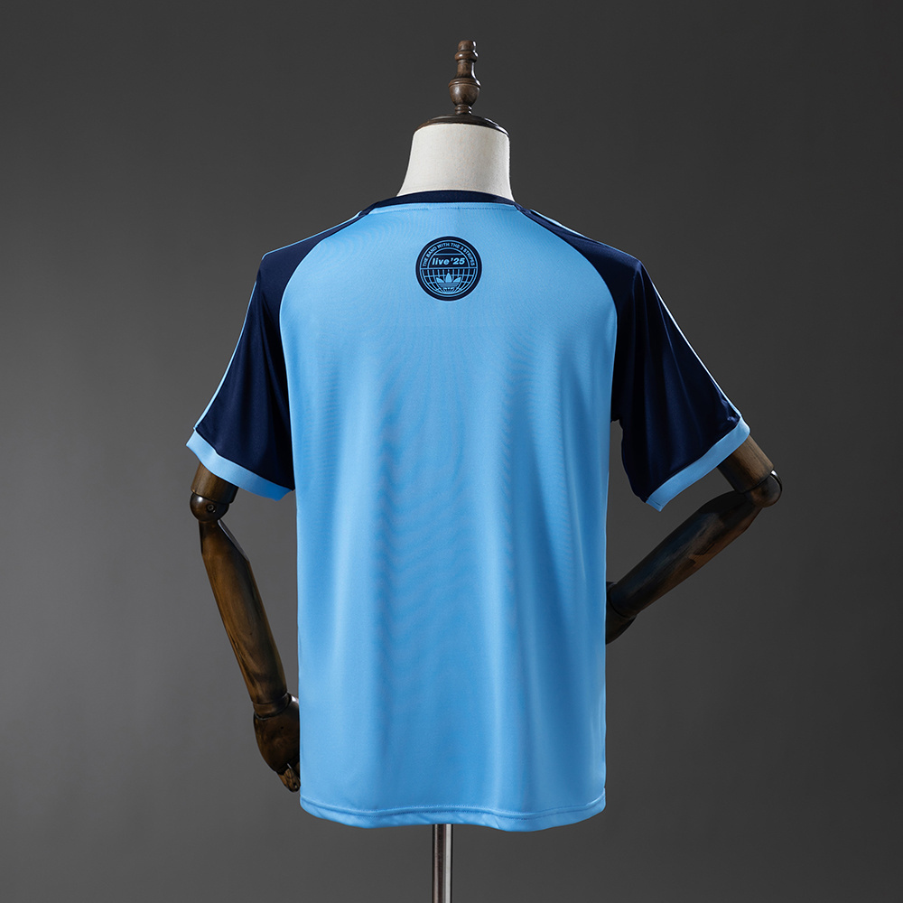 Oasis Live &x27;25 Originals 3-Stripes Football Shirt Blue S-4XL