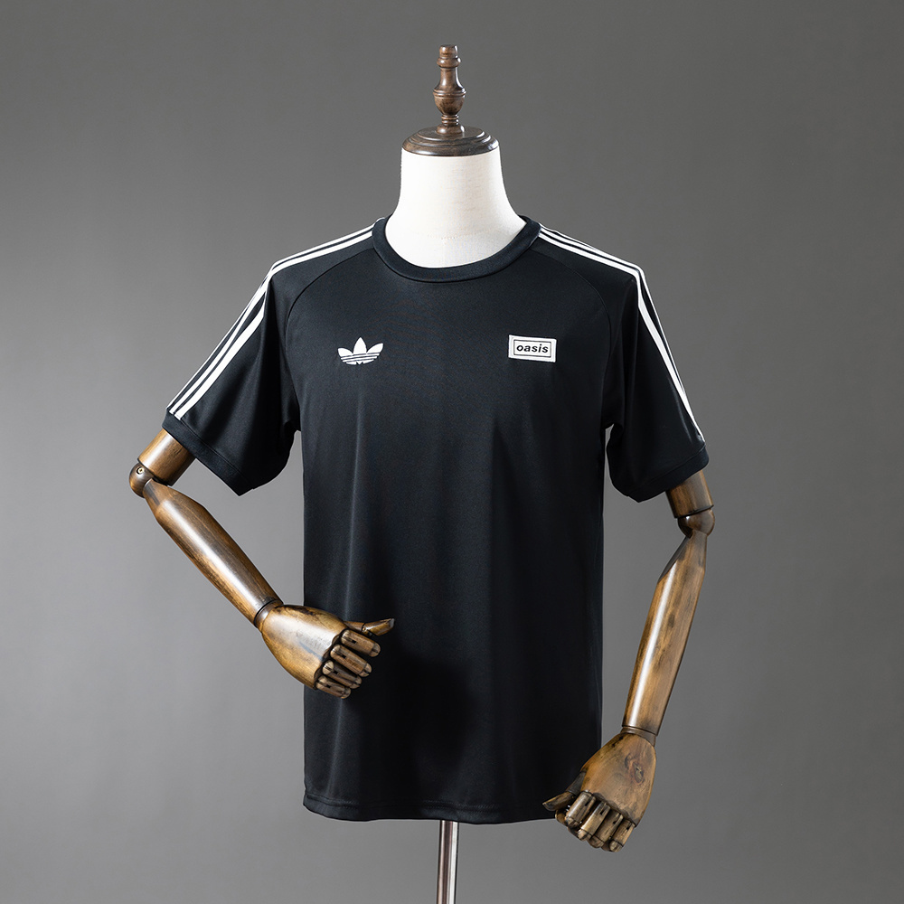 Oasis Live &x27;25 Originals 3-Stripes Football Shirt Black S-4XL