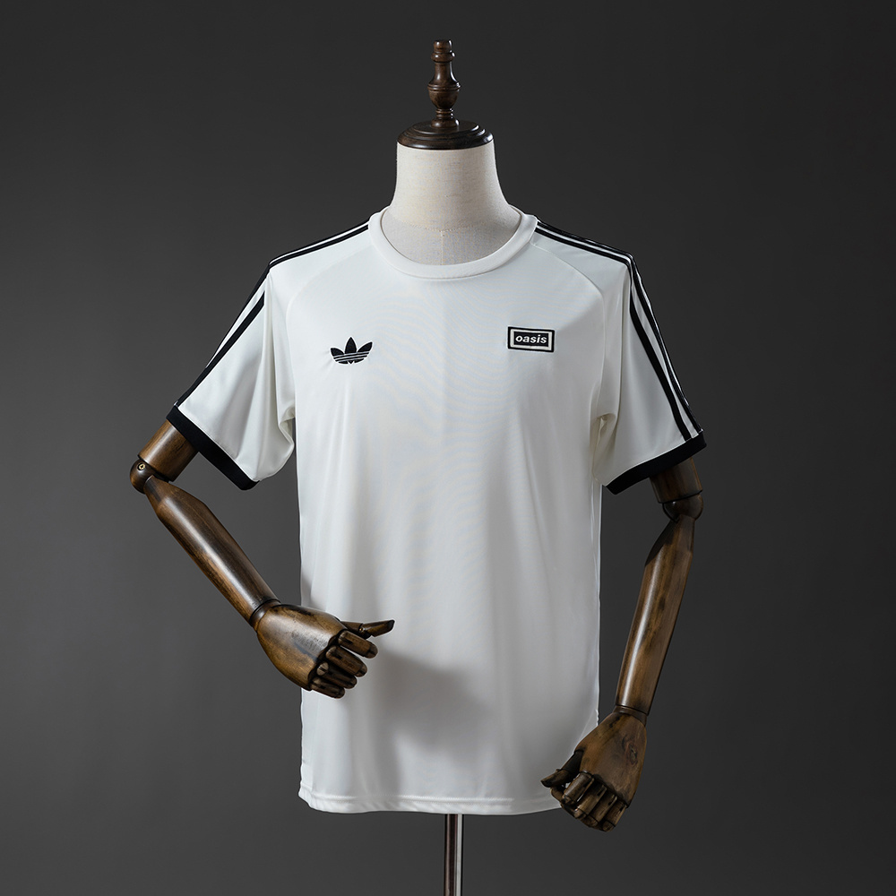 Oasis Live &x27;25 Originals 3-Stripes Football Shirt White S-4XL