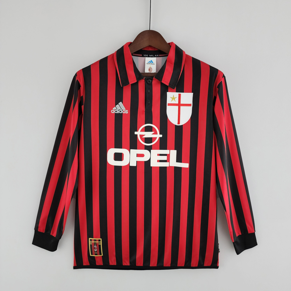 Retro Long Sleeve 99-00 AC Milan home S-XXL