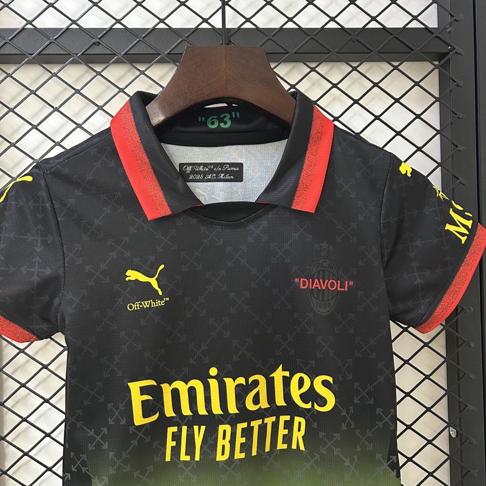 25-26 kids AC Milan Co-Branded Edition Jersey 16-28