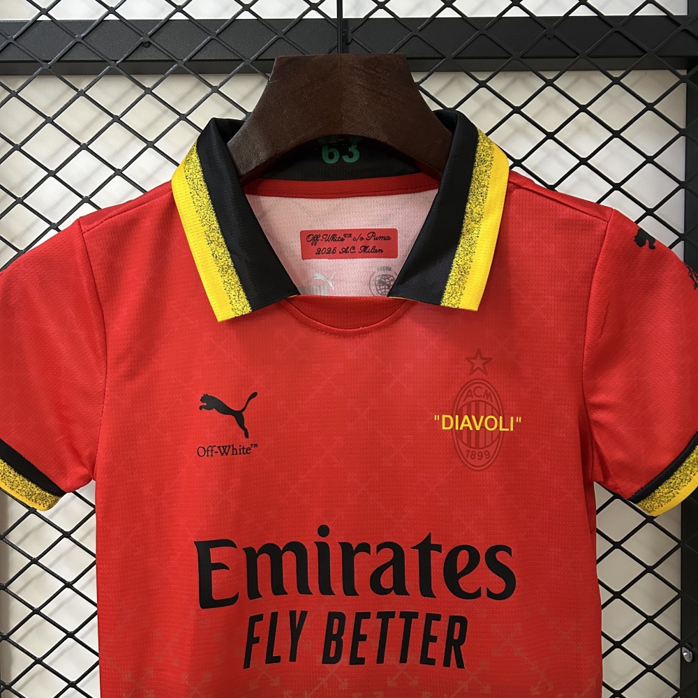 25-26 kids AC Milan Co-Branded Edition Jersey 16-28