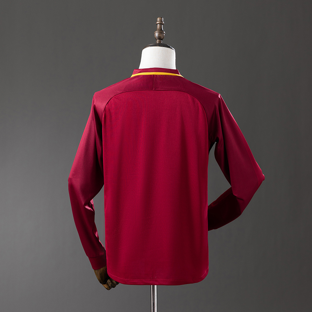 Retro Long Sleeve Roma 17-18 Home S-XXL