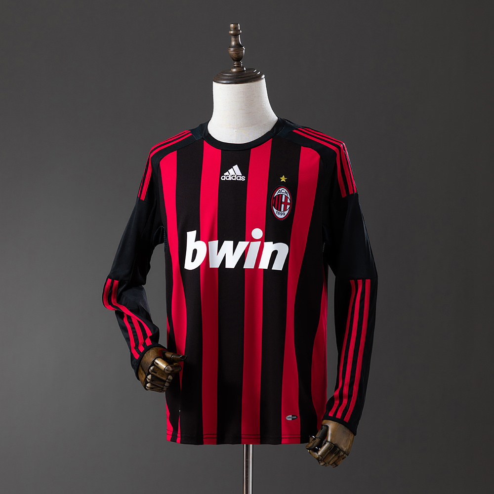 Retro long sleeve AC Milan 08-09 Home S-XXL