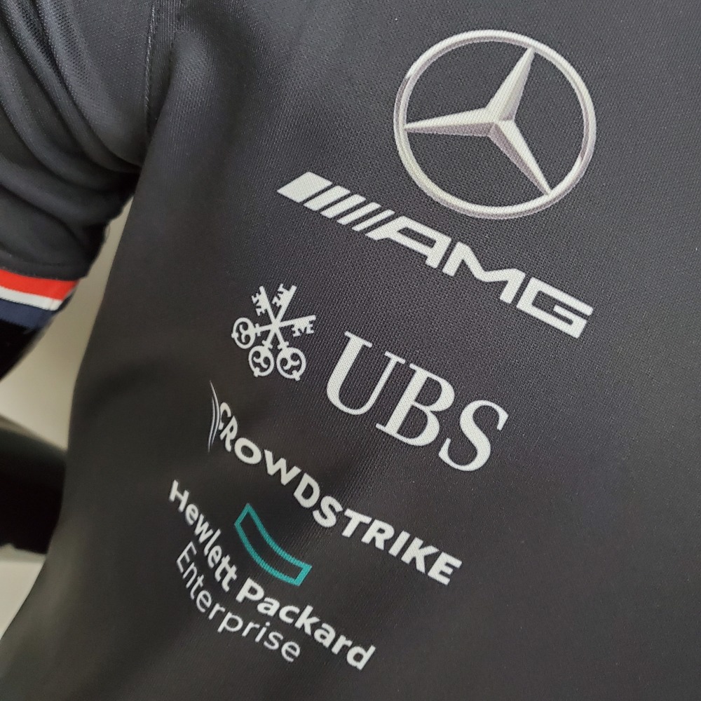 F1 Formula One 2022 Mercedes Black S-5XL