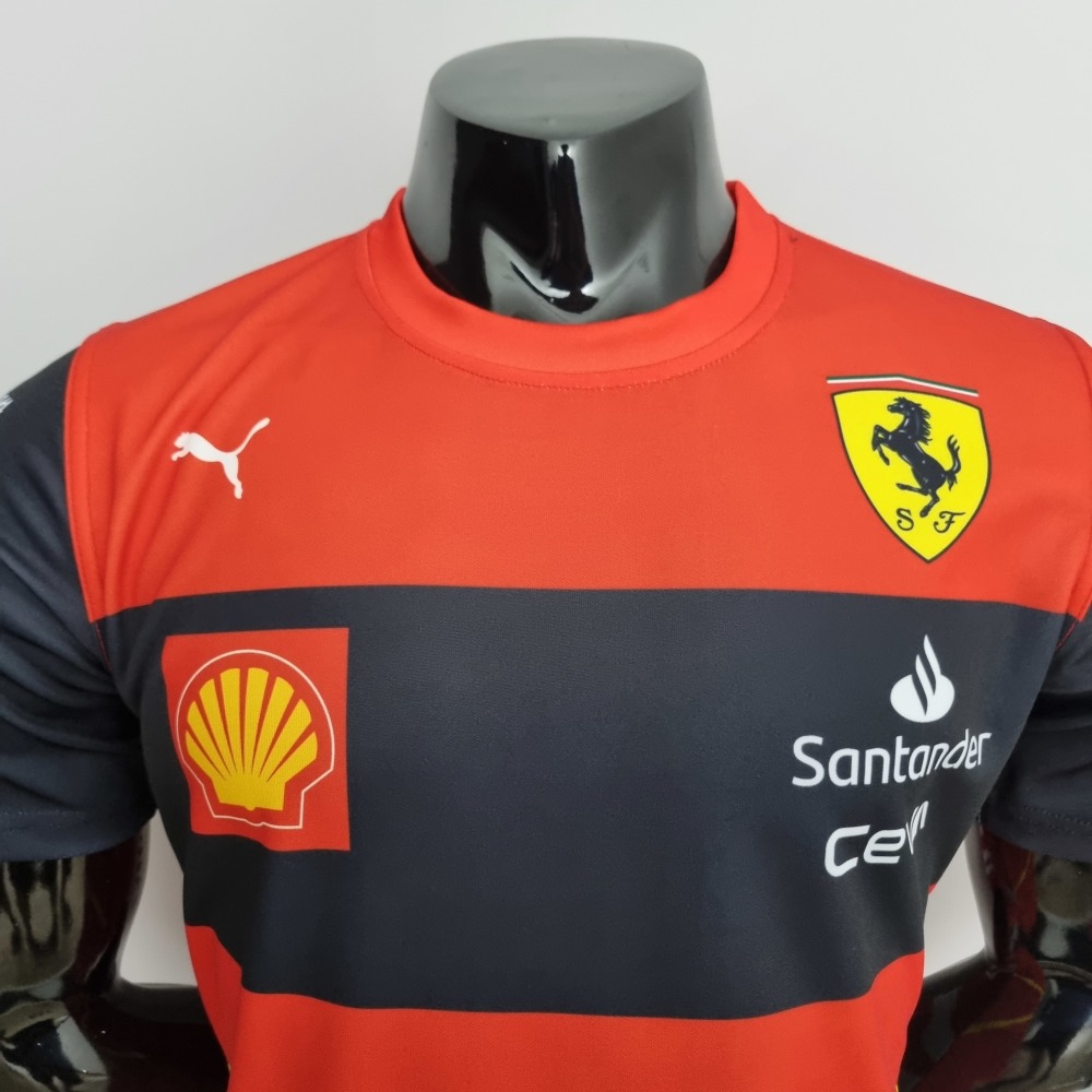 2022 F1 Formula One; Ferrari racing suit crew neck red 55 S-5XL