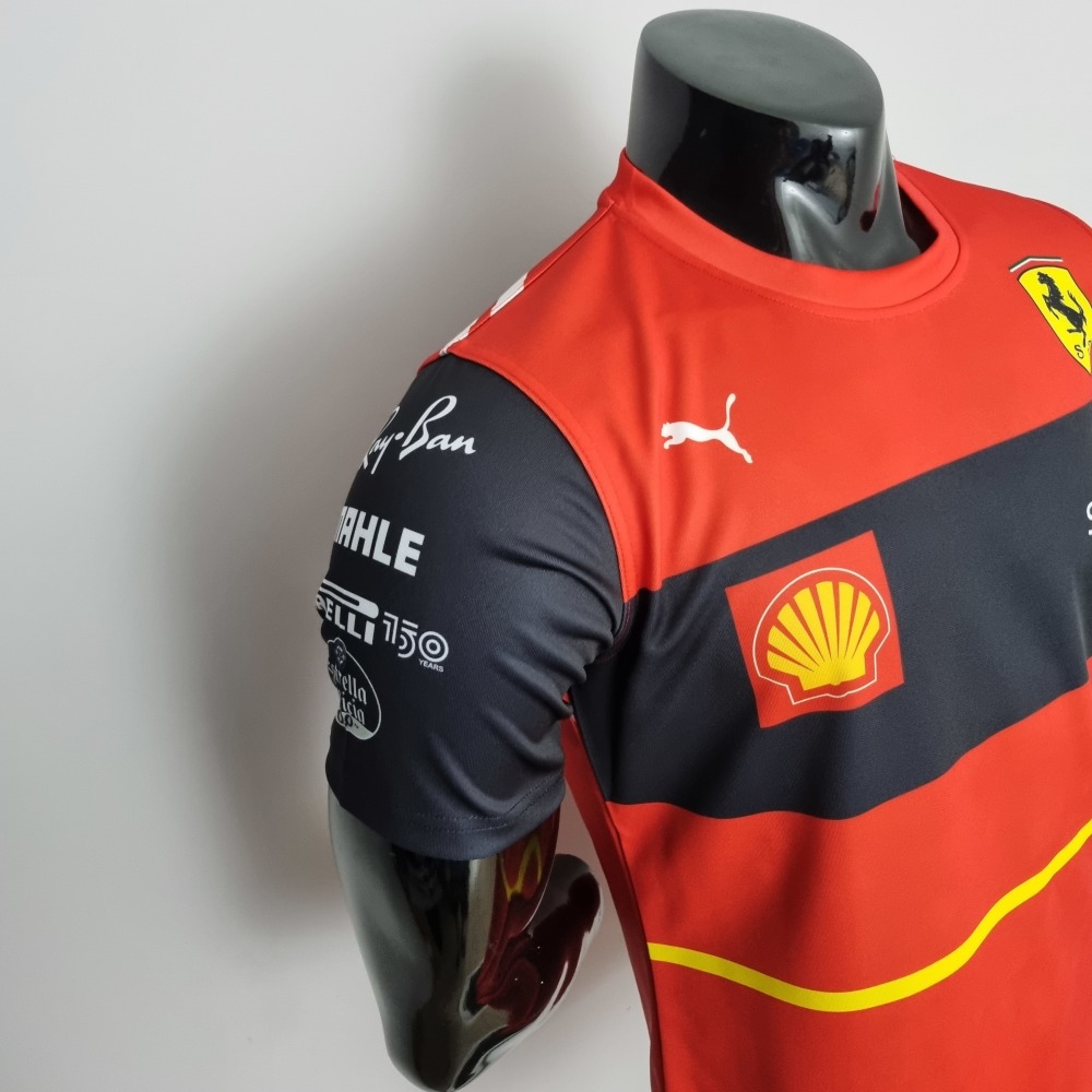 2022 F1 Formula One; Ferrari racing suit crew neck red 55 S-5XL