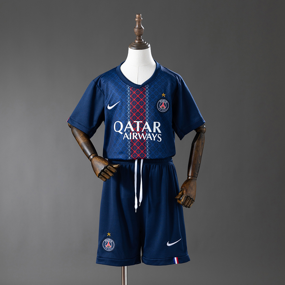 PSG 25-26 Home  Champion Edition Kids Kit Jersey Size 16-28