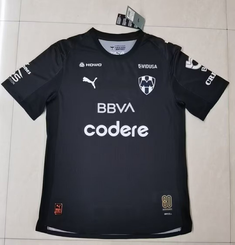 2526 Monterrey Goalkeeper Black Player S-4XL