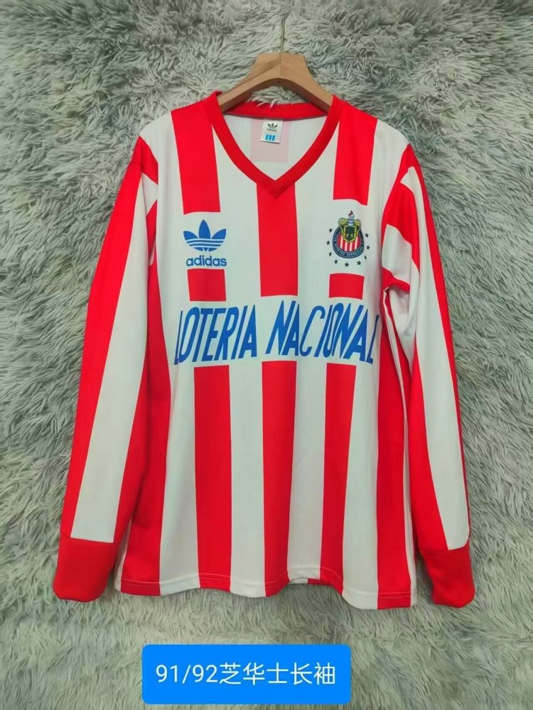 Retro Chivas Regal 91-92 Home Long Sleeve S-2XL