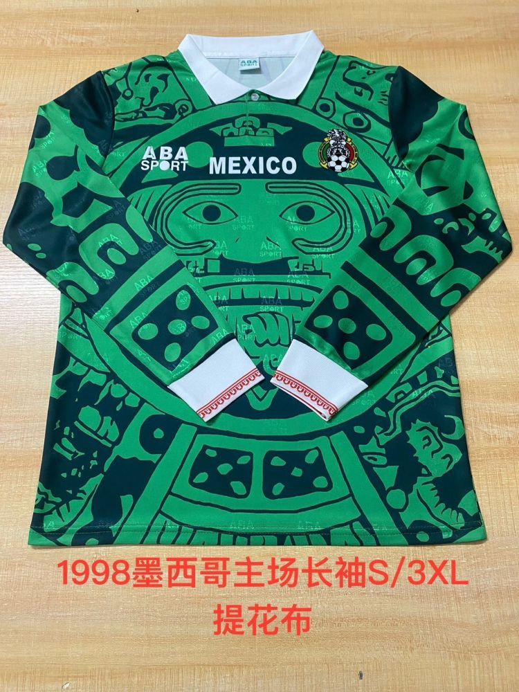 1998 Mexico home long-sleeved shirt S-3XL