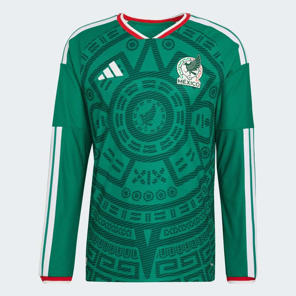 2526 Mexico Home Stadium Player Long-Sleeve T-Shirt S-4XL