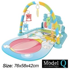 Ponyobaby Baby Fitness Stand Music Play Gym Activity Toys Newborn Piano Crawling Blanket Pedal Game Pad Early Education 0-36 Months Gifts
