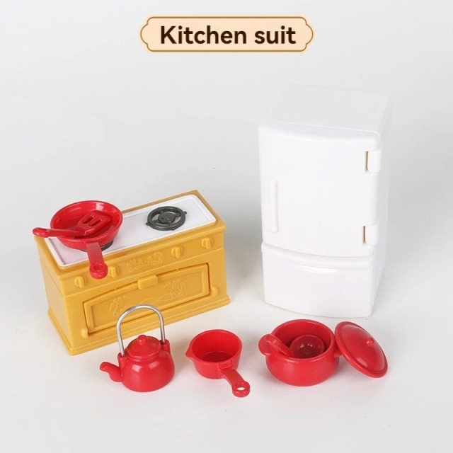Ponyobaby Children's simulated play house mini toy model ornaments