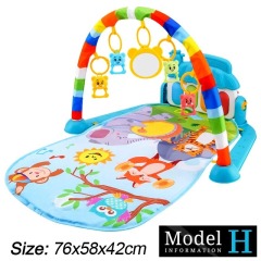 Ponyobaby Baby Fitness Stand Music Play Gym Activity Toys Newborn Piano Crawling Blanket Pedal Game Pad Early Education 0-36 Months Gifts