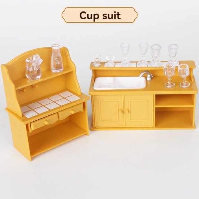 Ponyobaby Children's simulated play house mini toy model ornaments