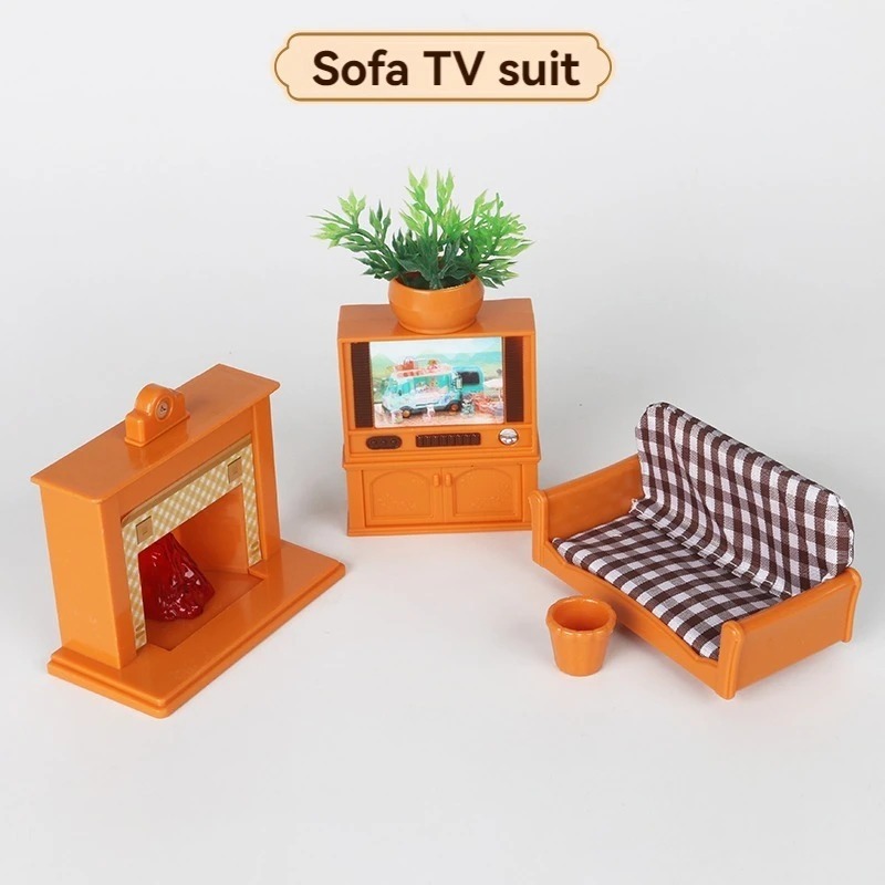 Ponyobaby Children's simulated play house mini toy model ornaments