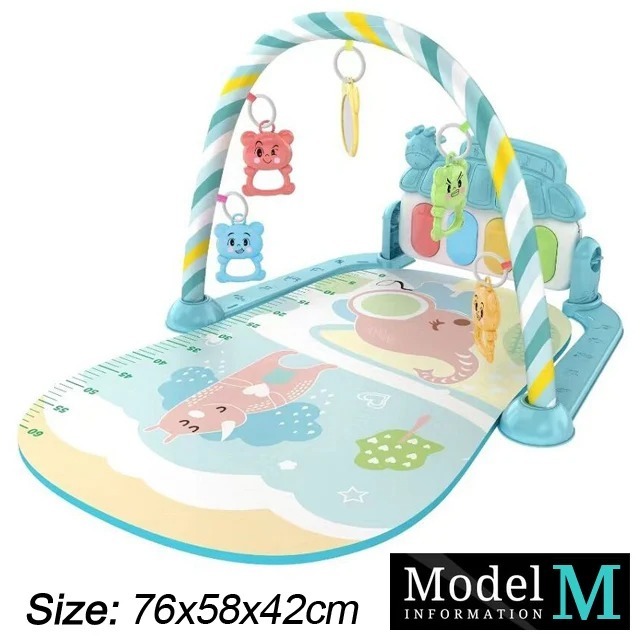 Ponyobaby Baby Fitness Stand Music Play Gym Activity Toys Newborn Piano Crawling Blanket Pedal Game Pad Early Education 0-36 Months Gifts