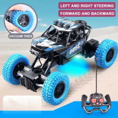 Ponyobaby Wireless Lithium Battery RC Car Flashing Lights Off-Road Climbing Car Children's Remote Control Car Boys Rechargeable Toys Gifts