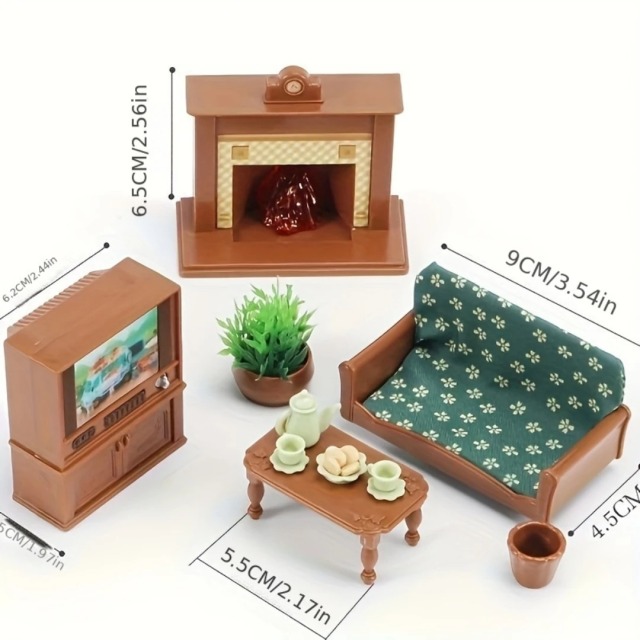 Ponyobaby Children's simulated play house mini toy model ornaments