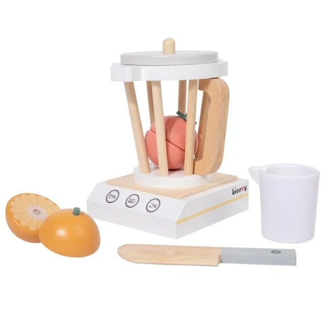 Ponyobaby Wooden Kitchen Pretend Play Toy Simulation Wooden Coffee machine Toaster Machine Food Mixer Baby Early Learning Educational Toys