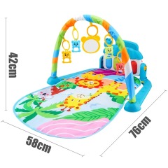 Ponyobaby Baby Fitness Stand Music Play Gym Activity Toys Newborn Piano Crawling Blanket Pedal Game Pad Early Education 0-36 Months Gifts