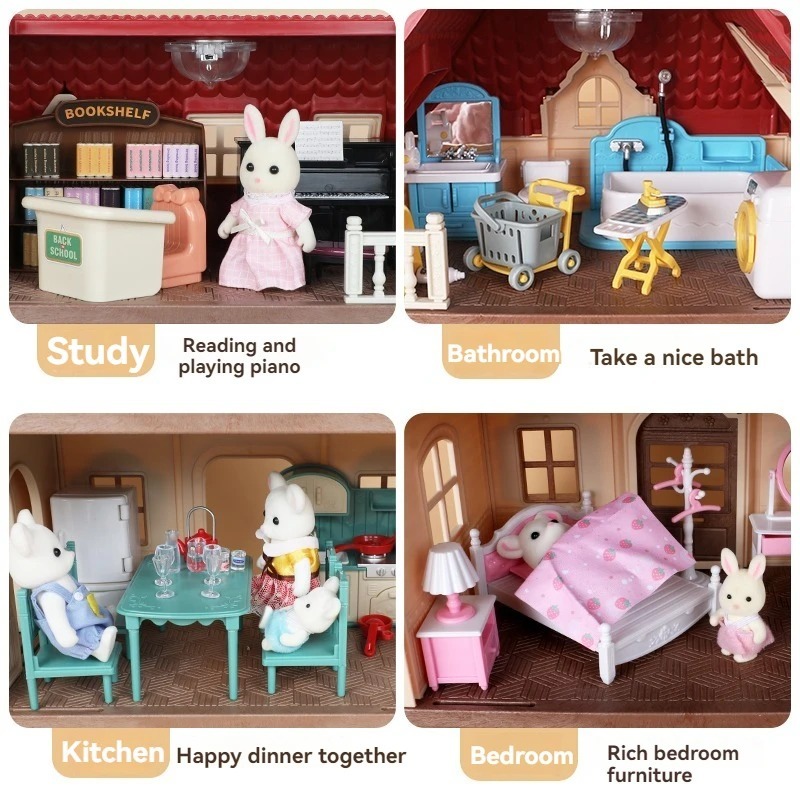 Ponyobaby Children's simulated play house mini toy model ornaments