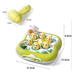 Ponyobaby Baby Mole Hammer Whack Toy Kids Cute Animal Hand Percussion Sound Educational Sensory Develop Toys for 3 Year Children Gifts