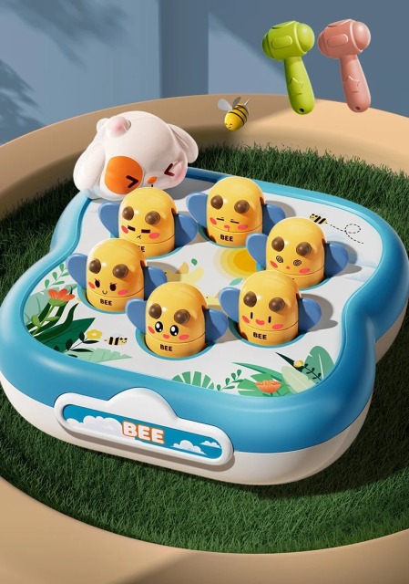 Ponyobaby Baby Mole Hammer Whack Toy Kids Cute Animal Hand Percussion Sound Educational Sensory Develop Toys for 3 Year Children Gifts