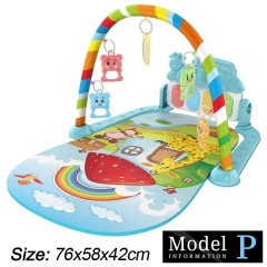 Ponyobaby Baby Fitness Stand Music Play Gym Activity Toys Newborn Piano Crawling Blanket Pedal Game Pad Early Education 0-36 Months Gifts