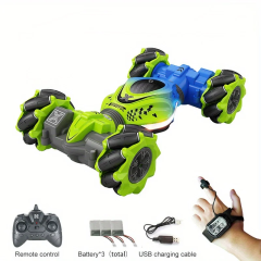Ponyobaby Newest 4WD RC Stunt Car 2.4G Radio with 1/2/3 Battery Remote Control Cars RC Watch Gesture Sensor Rotation Electronic Toys Gifts