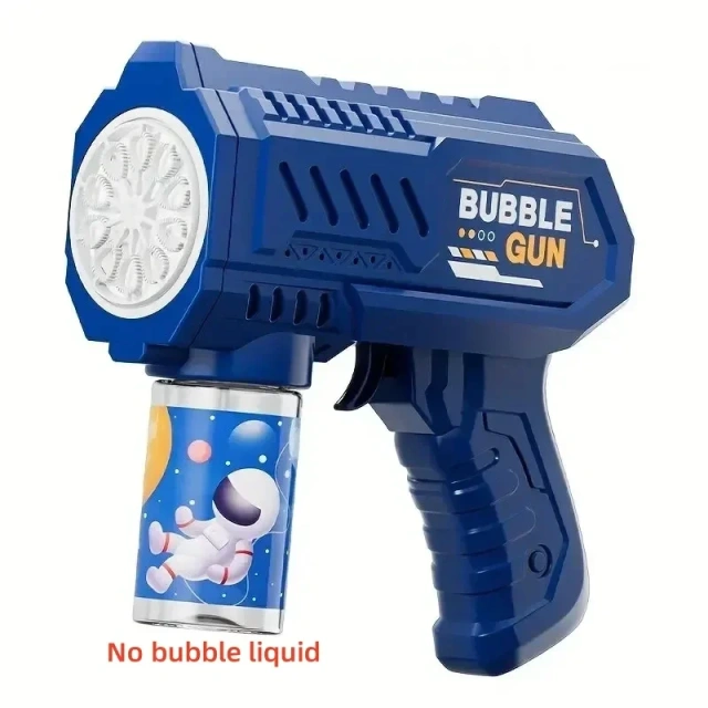 Ponyobaby 10 Holes Children Electric Bubble Gun Rocket Soap Automatic Bubble Machine Bubbles Gun Kids Summer Outdoor Bubble Blowing Toys