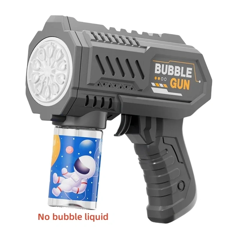 Ponyobaby 10 Holes Children Electric Bubble Gun Rocket Soap Automatic Bubble Machine Bubbles Gun Kids Summer Outdoor Bubble Blowing Toys