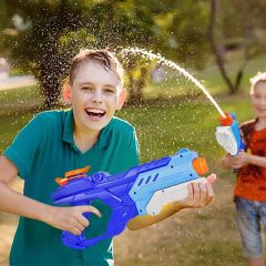 Ponyobaby Quanquer 3 Pack Water Guns for Kids Adults - 600CC Squirt Water Toy Gun Super Blaster Soaker Long Range High Capacity Swimming Pool Beach Outdoor Fighting Toy for Boys Girls (Blue)