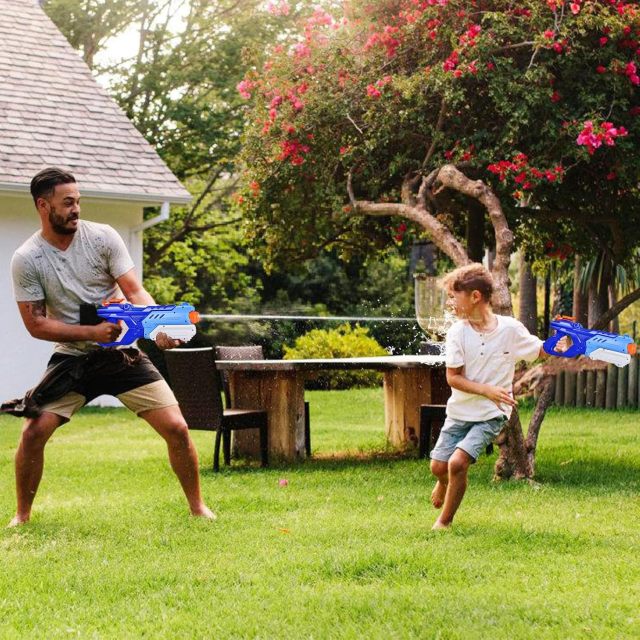 Ponyobaby Quanquer 3 Pack Water Guns for Kids Adults - 600CC Squirt Water Toy Gun Super Blaster Soaker Long Range High Capacity Swimming Pool Beach Outdoor Fighting Toy for Boys Girls (Blue)