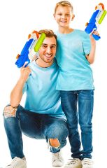 Ponyobaby  Water Guns for Kids - Summer Soaker Squirt Guns, 400CC/40ft for 3 Years Old and up Boys Girls Adults - 2 Pack Outdoor Toy for Swimming Pool Yard Lawn Beach