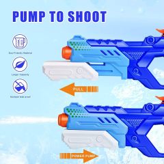 Ponyobaby Quanquer 3 Pack Water Guns for Kids Adults - 600CC Squirt Water Toy Gun Super Blaster Soaker Long Range High Capacity Swimming Pool Beach Outdoor Fighting Toy for Boys Girls (Blue)