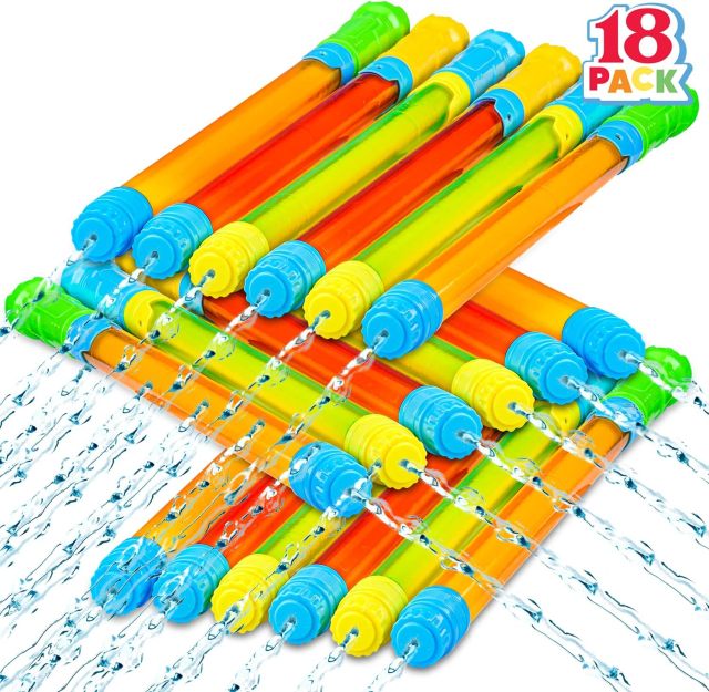 Ponyobaby 18 Pack 16.5'' Water Gun,Super Soaker Blaster Squirt Guns, Bulk Summer Outdoor Swimming Pool, Backyard, Beach Water Game Fighting Play Pool Toys