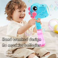 Ponyobaby dinosaur Hand Crank Bubble Machine,Bubble Blower for Kids Ages 3-8,Toddlers 3 and up Bubble Maker for Bathtub Bath,Summer Bubbles Blowing Toy for Indoor Outdoor Beach Birthday Party