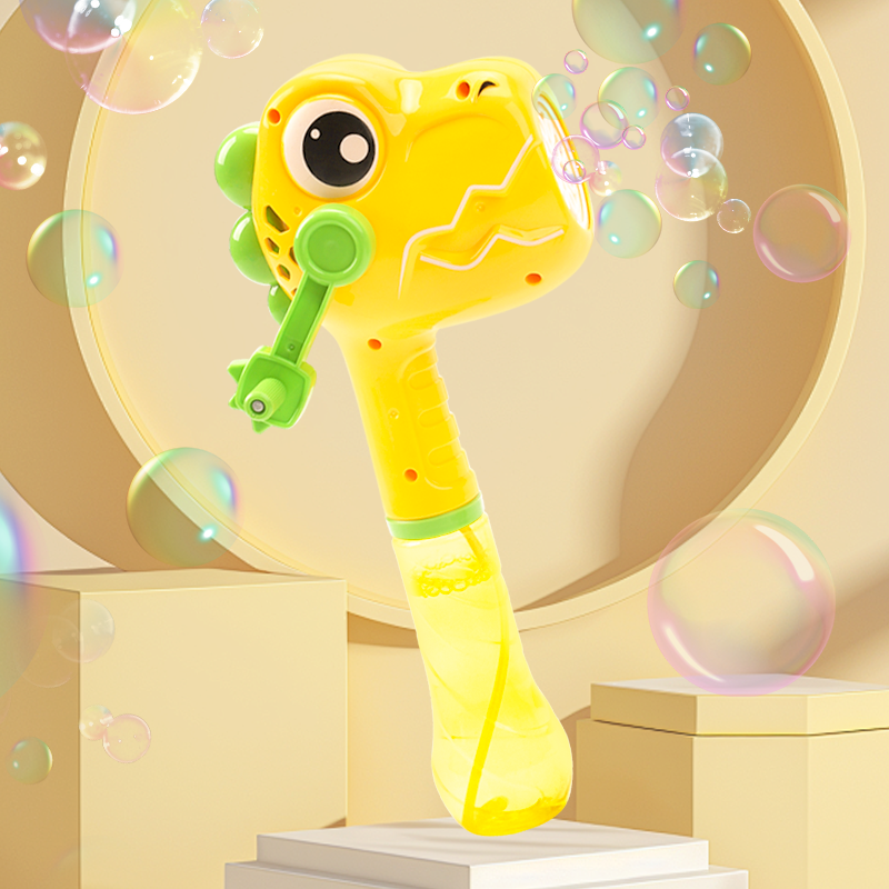 Ponyobaby dinosaur Hand Crank Bubble Machine,Bubble Blower for Kids Ages 3-8,Toddlers 3 and up Bubble Maker for Bathtub Bath,Summer Bubbles Blowing Toy for Indoor Outdoor Beach Birthday Party