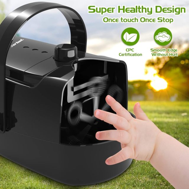 Ponyobaby Bubble Machine Durable Automatic Bubble Blower, 18000+ Big Bubbles Per Minute Bubbles for Kids Toddlers Bubble Maker Operated by Plugin or Batteries Bubble Toys for Indoor Outdoor Birthday Party