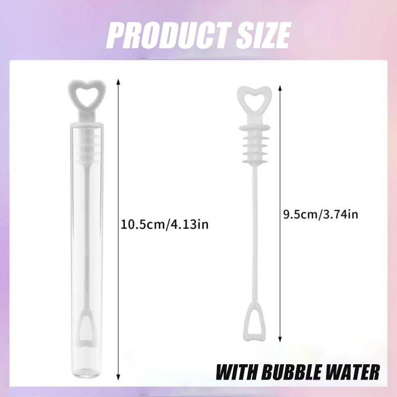 Ponyobaby Children's Bubble Blowing Toy Bubble Water Summer Mini Compact Portable 10CM Small Test Tube Bubble Stick with Bubble Water