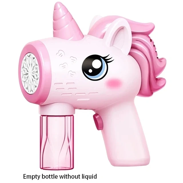 Ponyobaby New Dinosaur Electric Automatic Light Bubble Machine Bubble Gun Summer Beach Bathing Outdoor Games Children's Gift Toys