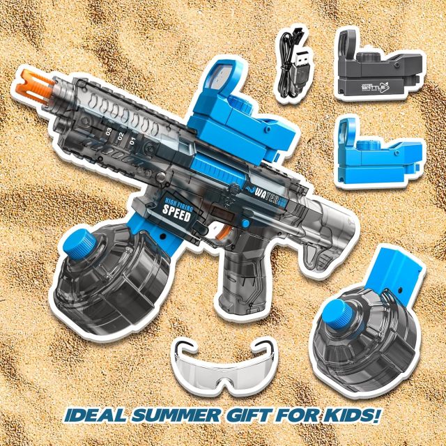 Ponyobaby Electric Water Gun for Adults & Kids - 36FT Automatic Water Guns with 520CC+ High Capacity Strongest Squirt Water Guns with 120min Long Battery Life Powerful WaterGun for Summer Party