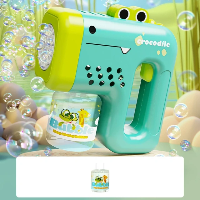 Ponyobaby 2024 New Cute Deer Bubble Gun Kids Toy Bubbles Machine Automatic Soap Blower with Light Summer Outdoor Party Games Children Gift