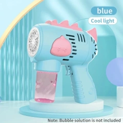 Ponyobaby New Dinosaur Electric Automatic Light Bubble Machine Bubble Gun Summer Beach Bathing Outdoor Games Children's Gift Toys