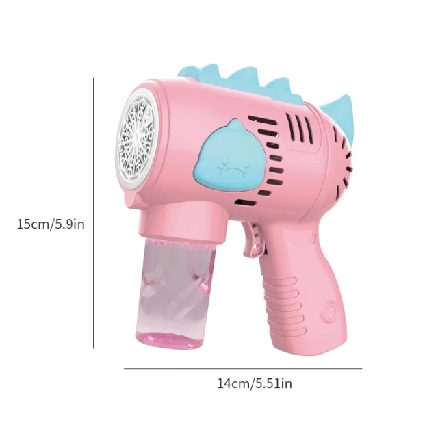 Ponyobaby New Dinosaur Electric Automatic Light Bubble Machine Bubble Gun Summer Beach Bathing Outdoor Games Children's Gift Toys